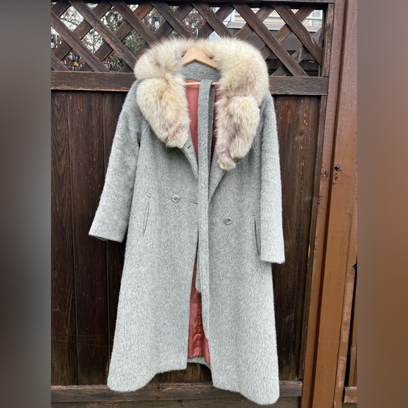 Pure Mohair Wool Penny Lane Coat/ Union made / Fox Fur / Luxury vintage - Picture 8 of 11